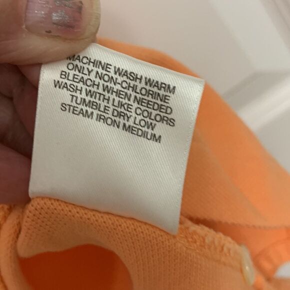CREMIEUX Size Large orange polo. Seems to run small so I included measurements - Picture 5 of 6